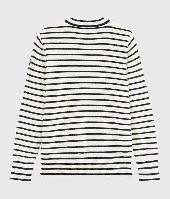 Pull marinaro in cotone Donna bianco MARSHMALLOW/blu SMOKING