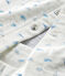 Completo 3 pezzi bebè unisex in tubique bianco MARSHMALLOW/blu TOUDOU/ MULTICO