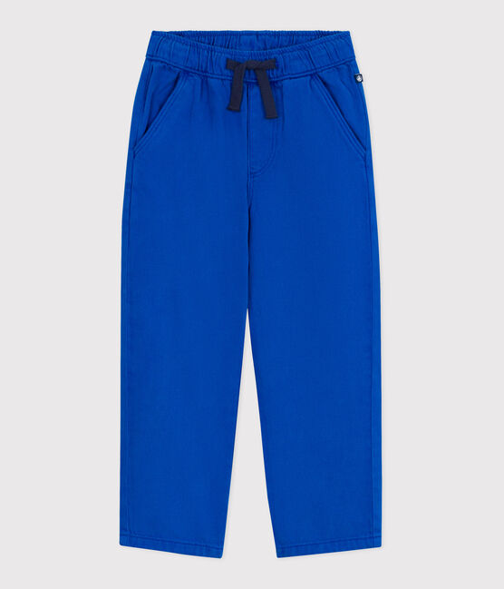 Pantaloni in cotone bambino blu SURF