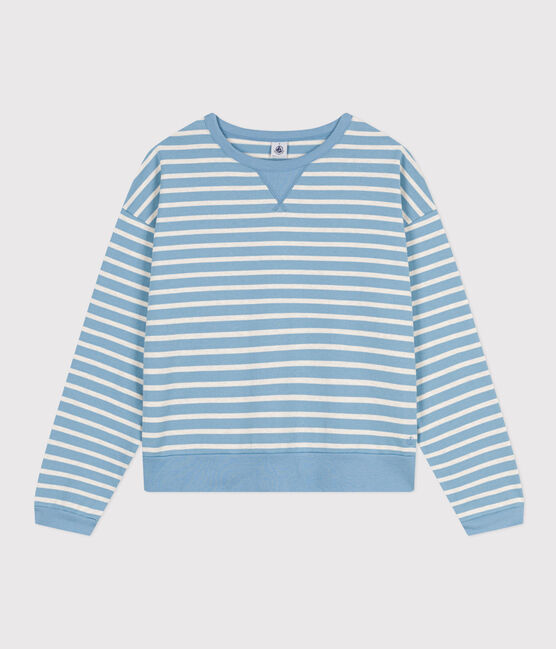 Marinière felpa in cotone Donna AZUL/ MONTELIMAR