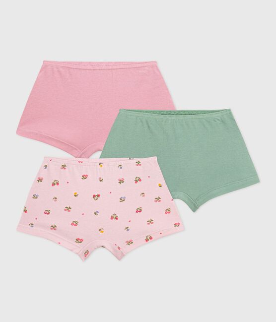 Set di shorty in cotone con stampa a fiori bambina variante 1
