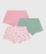 Set di shorty in cotone con stampa a fiori bambina