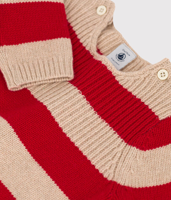 Maglione a righe in maglia di lana e cotone per neonati TRENCH/ STOP