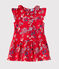 Robe bébé fille imprimée rosso PEPS/bianco MULTICO