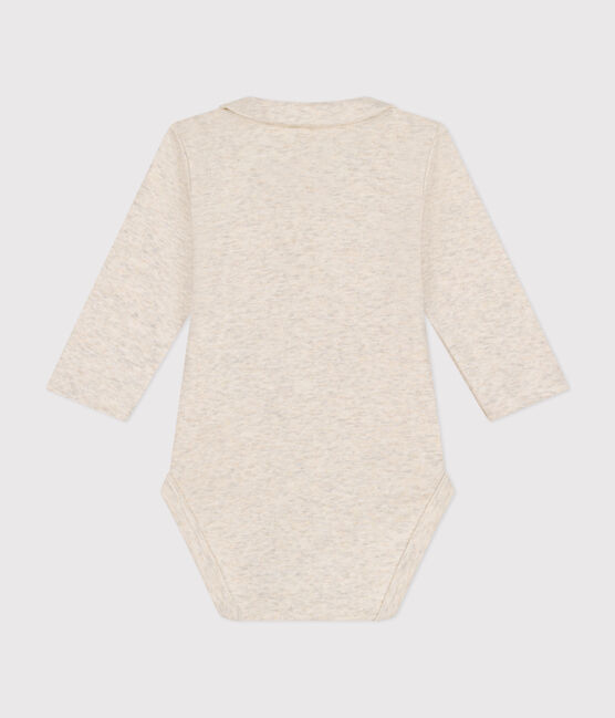 Body a manica lunga con colletto in cotone per bebè beige MONTELIMAR CHINE