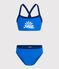 Costume a 2 pezzi bambina blu SURF