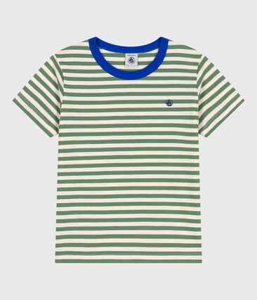 T-shirt a maniche corte in cotone a righe bambino