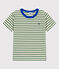 T-shirt a maniche corte in cotone a righe bambino verde PALMERAIE/ AVALANCHE