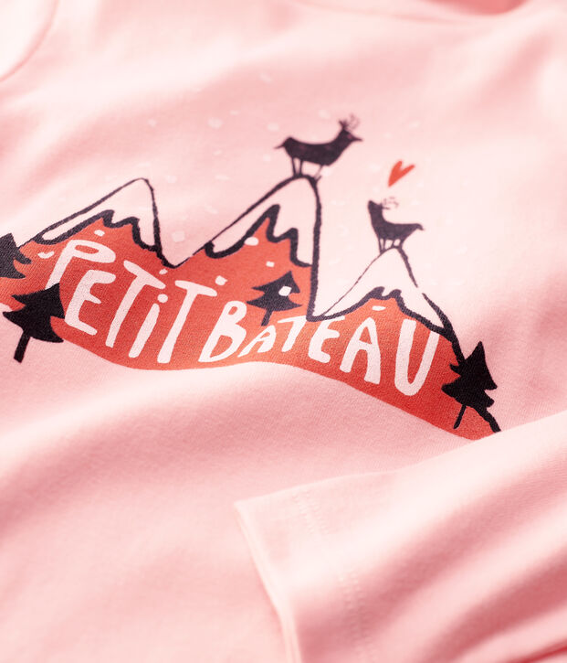 Sottogiacca in cotone bambina rosa