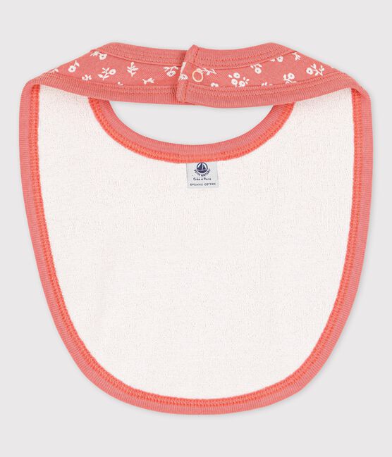 Bavaglino bebè in cotone biologico rosa PAPAYE/ MARSHMALLOW