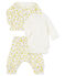 Completo tre pezzi bebè femmina in lana e cotone bianco MARSHMALLOW/bianco MULTICO