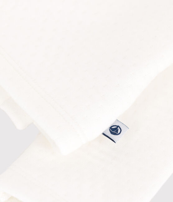 Scaldacuore bebè in tubique trapuntato e cotone bianco MARSHMALLOW