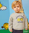 Maglia Monsieur Madame in tessuto felpato neonato grigio CHATON CHINE