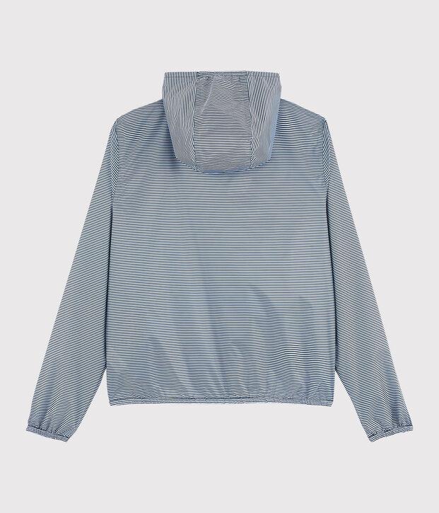 Giacca a vento 3 in 1 riciclata Donna blu/bianco