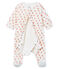 Bodyjama bebè femmina in ciniglia bianco MARSHMALLOW/bianco MULTICO