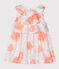 Abito in cotone fantasia bebè femmina rosa VIENNE/bianco MULTICO