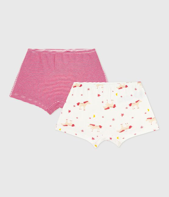 Set di shorty in cotone con stampa di cavalli bambina variante 1
