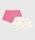 Set di shorty in cotone con stampa di cavalli bambina