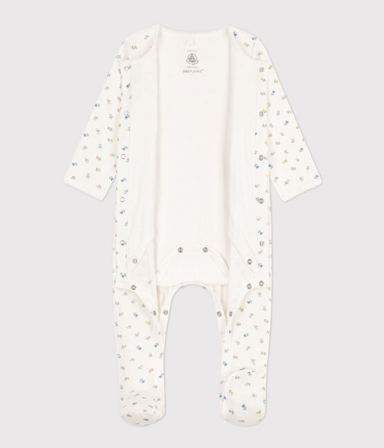 Bodyjama fiori in cotone bianco MARSHMALLOW/bianco MULTICO