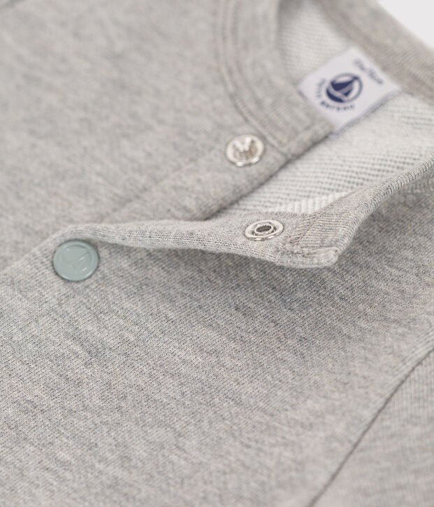 Cardigan in tessuto felpato per beb&egrave; grigio