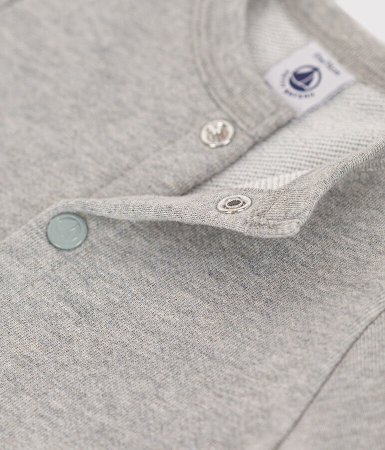 Cardigan in tessuto felpato per beb&egrave; grigio