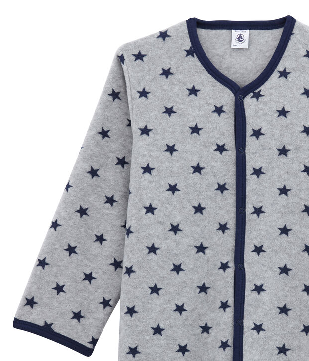 Tutina da bambino in pile grigio/blu