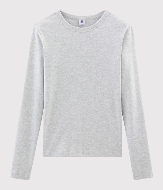 T-shirt girocollo iconica in cotone Donna BELUGA CHINE