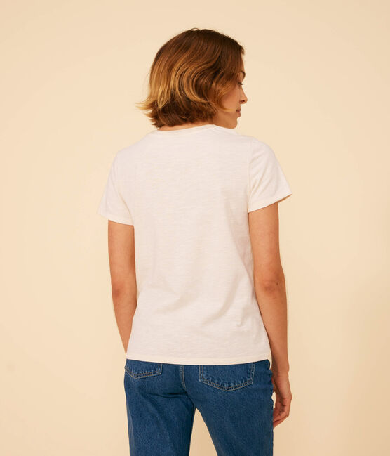 T-shirt Le Droit girocollo in cotone donna ecru AVALANCHE
