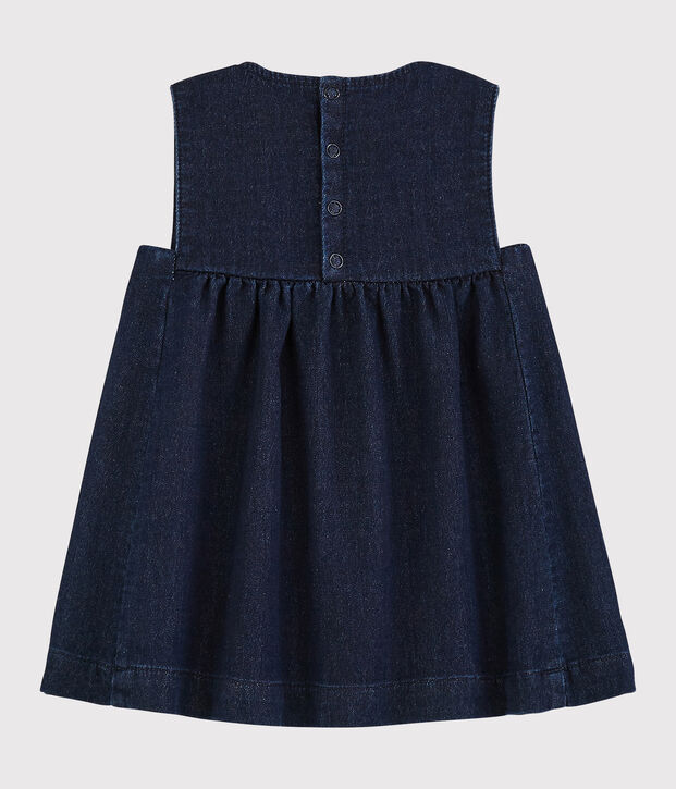 Abito in molleton denim beb&egrave; femmina blu