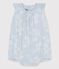 Tutina corta bebè Hawaii in cotone PLEINAIR/ MARSHMALLOW