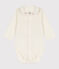 Body in cotone bebè con colletto bianco MARSHMALLOW