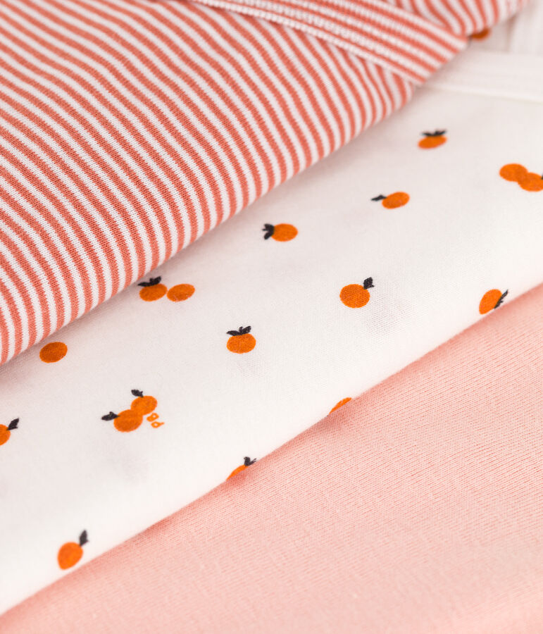 Confezione da 3 body incrociati manica corta in cotone stampato multicolore