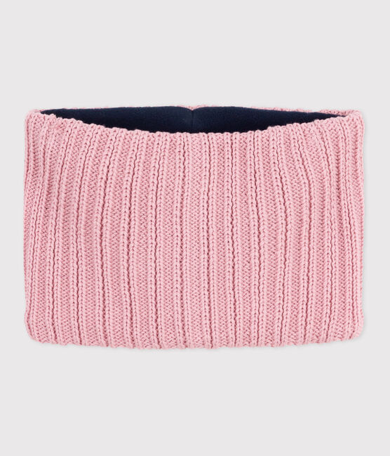 Snood in maglia foderata in pile bambino rosa CHARME