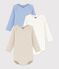 Set di body a maniche lunghe in cotone tinta unita neonato multicolore