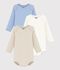Set di body a maniche lunghe in cotone tinta unita neonato multicolore
