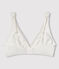 Reggiseno in cotone stretch Donna bianco MARSHMALLOW