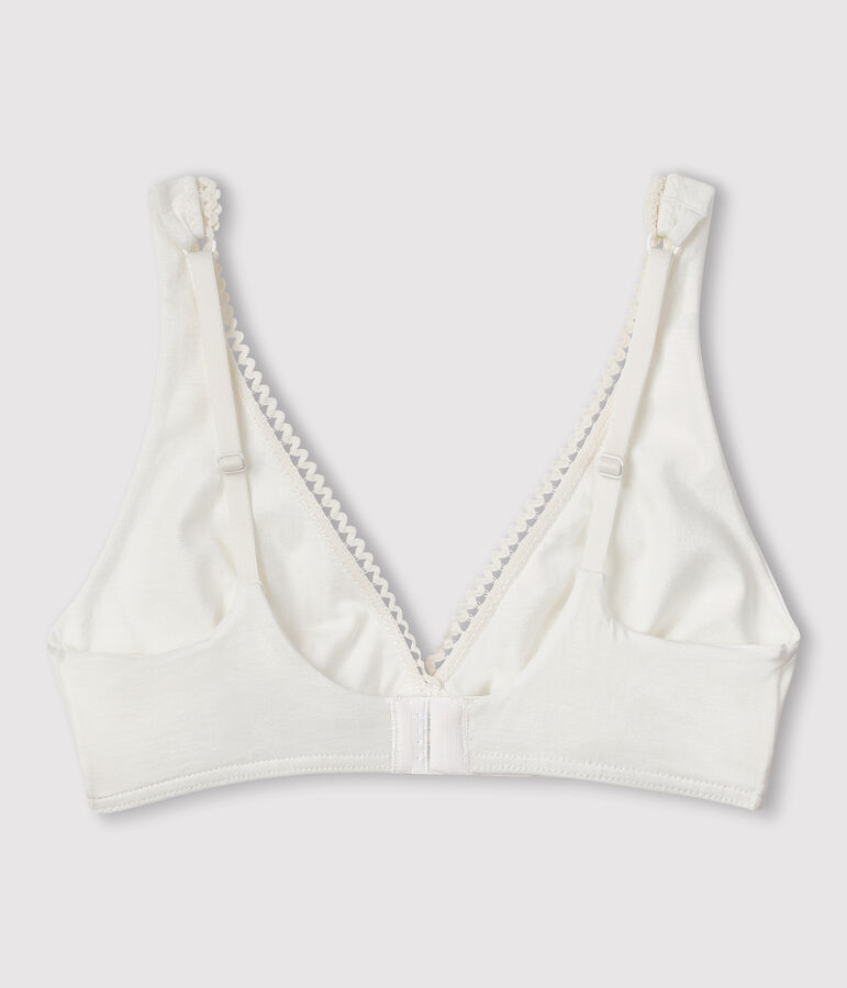 Reggiseno in cotone stretch Donna bianco MARSHMALLOW