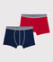 Confezione da 2 boxer ragazzo in cotone biologico e elastan variante 1