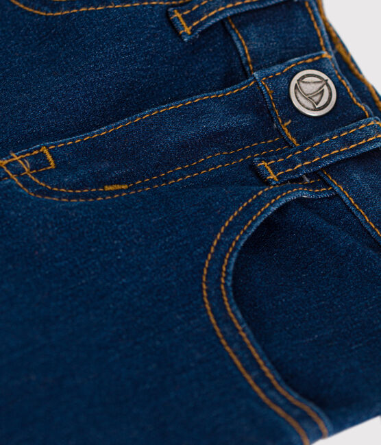 Pantaloni slim in denim bambina blu DENIM BLEU