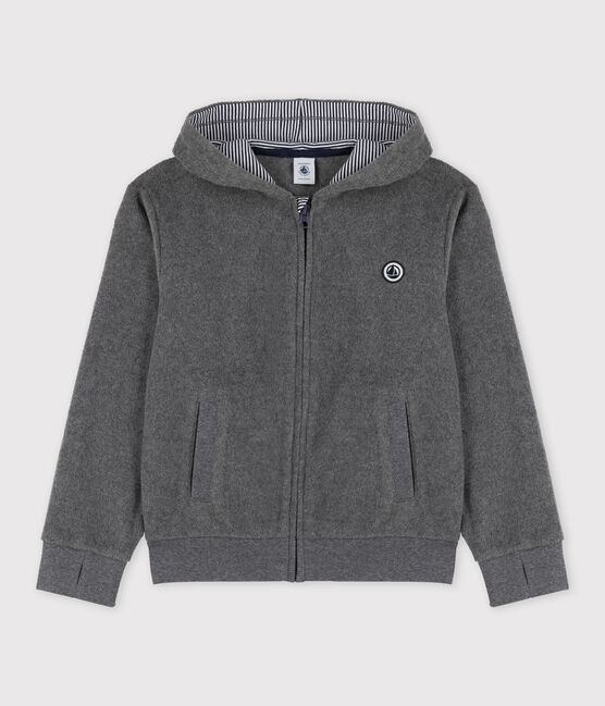 Pile con cappuccio bambina/bambino grigio GRIS FONCE/ DARK GREY