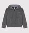 Pile con cappuccio bambina/bambino grigio GRIS FONCE/ DARK GREY