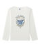 T-shirt a maniche lunghe per bambino con serigrafia beige COQUILLE