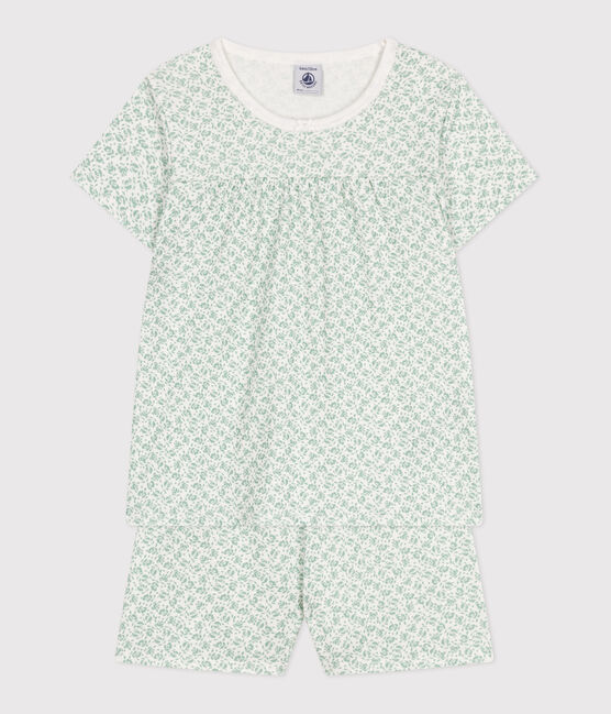 Pigiama corto in cotone a fiori bambino MARSHMALLOW/ PAUL