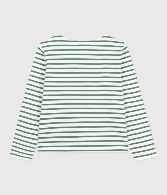 Marinière a maniche lunghe in cotone donna verde MARSHMALLOW/ PALMERAIE