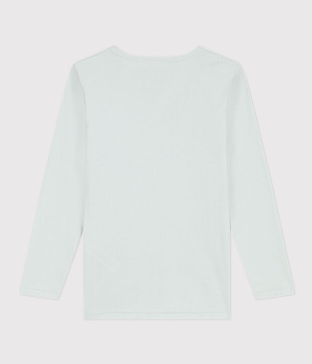 T-shirt a maniche lunghe in cotone blu