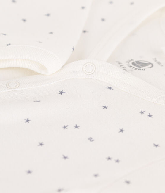 Tutina stelle in cotone bianco MARSHMALLOW/grigio GRIS