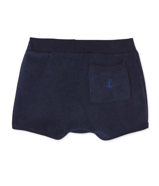 Short bébé garçon en bouclette éponge blu SMOKING