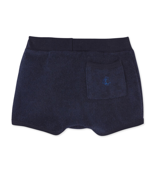 Short b&eacute;b&eacute; gar&ccedil;on en bouclette &eacute;ponge blu