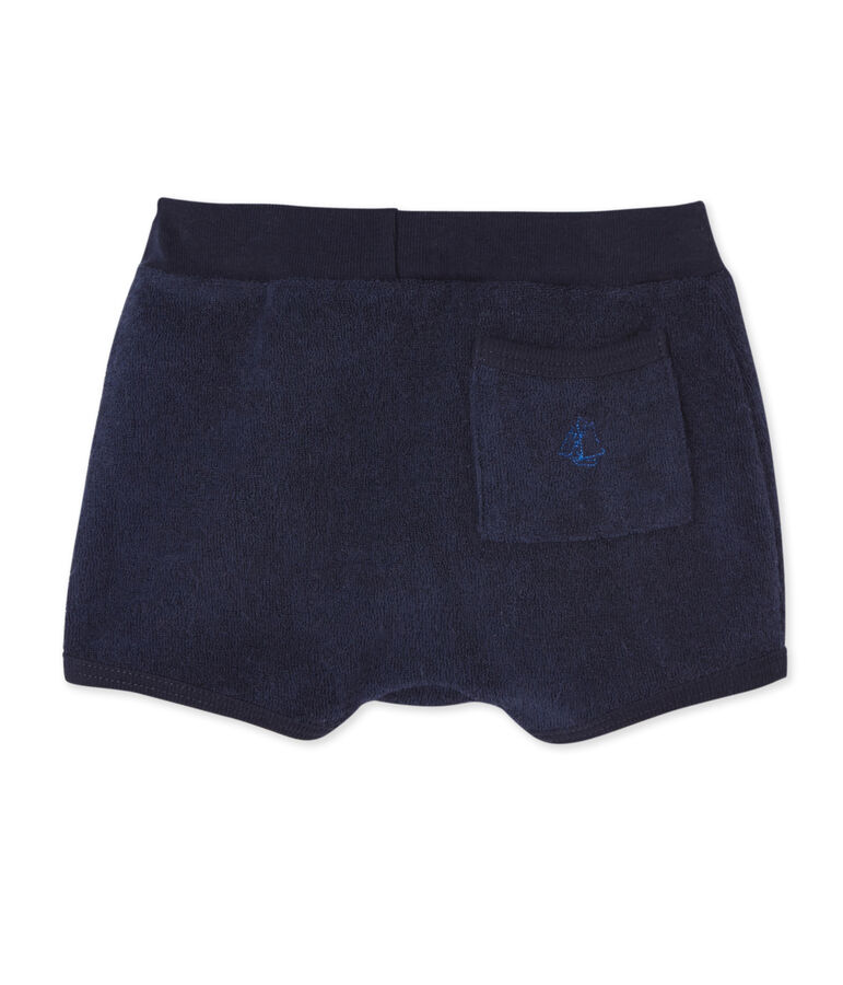 Short b&eacute;b&eacute; gar&ccedil;on en bouclette &eacute;ponge blu