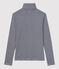 T-shirt lupetto L'ICONIQUE in cotone donna blu SMOKING/bianco MARSHMALLOW